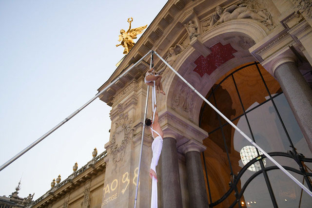 Tissu aerien en duo petit palais paris